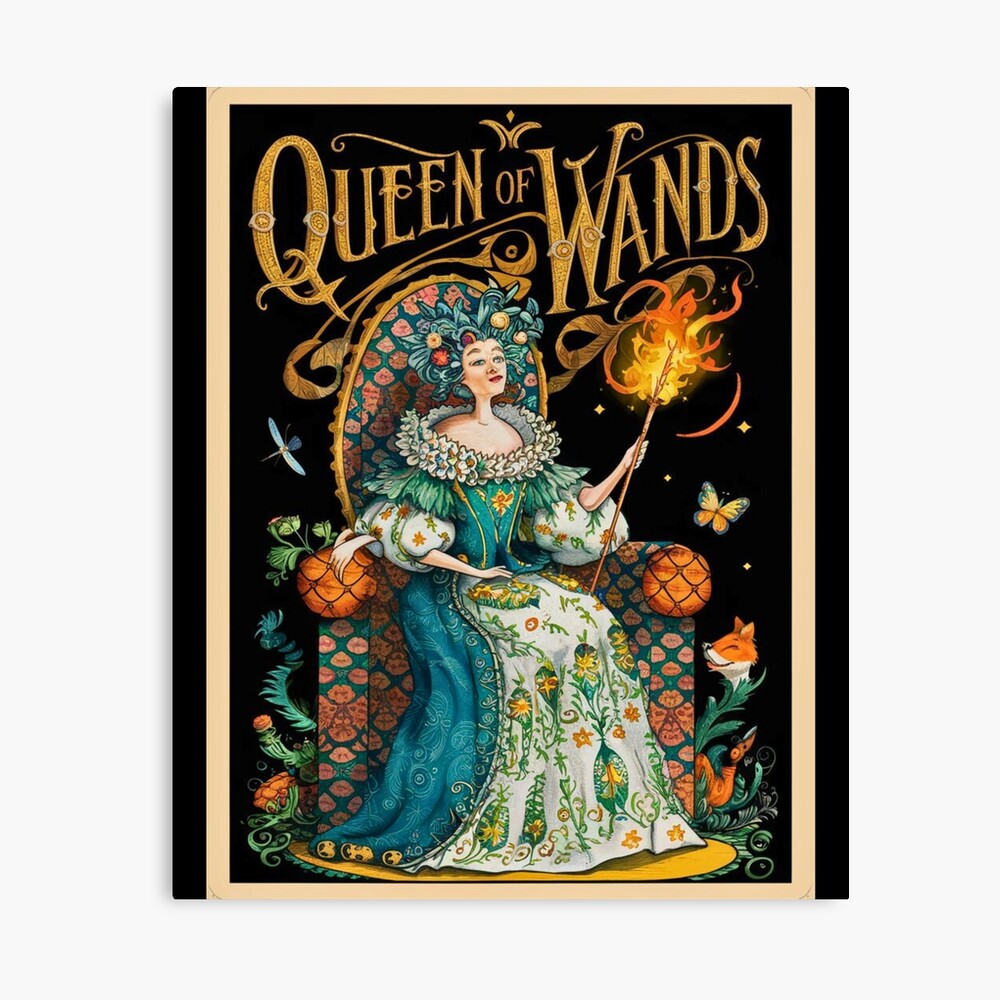Queen Of Wands Tarot Design Poster