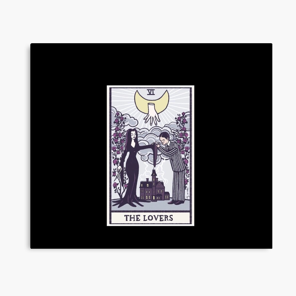 The Lovers Addams Family Tarot Design Poster