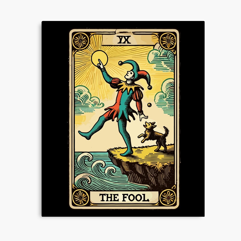 The Fool Halloween Vintage Tarot Design Poster