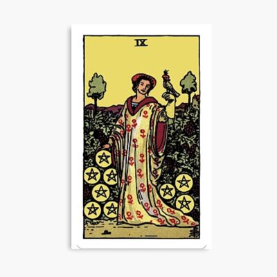 Nine Of Pentacles Arcana Design Poster