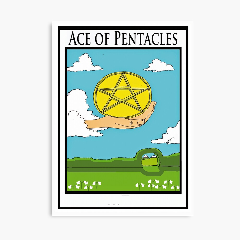 Ace Of Pentacles Mystic Tarot Design Poster