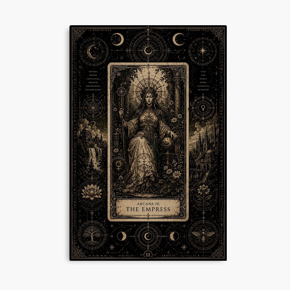 The Empress Gothic Nature Queen Tarot Poster