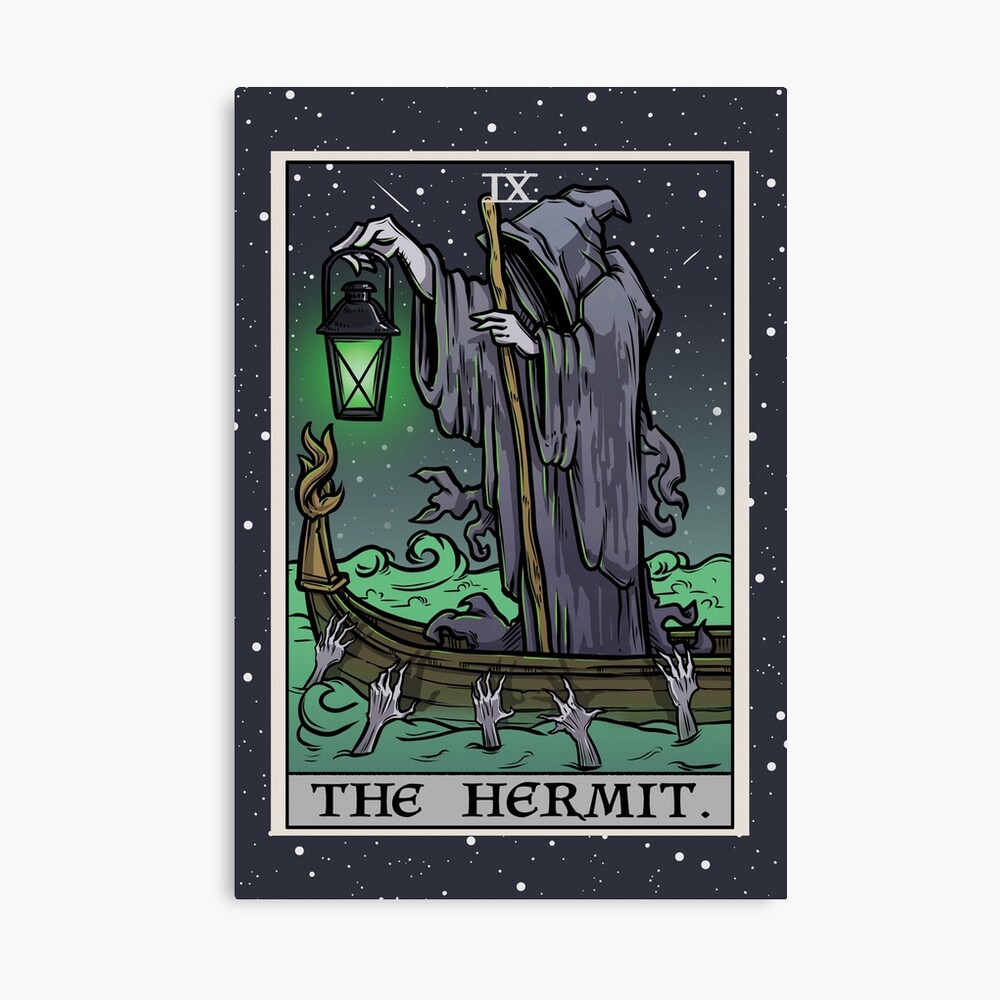 The Hermit Gothic Grim Reaper Tarot Poster