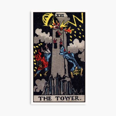 The Tower Xvi Tarot Design Poster