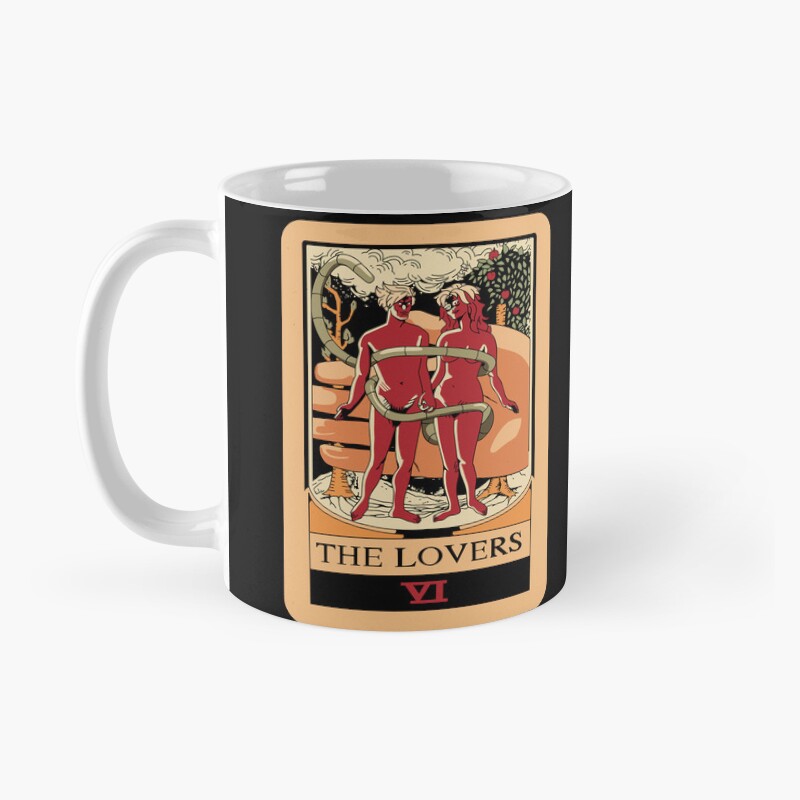 The Lovers Romantic Tarot Design Mug - Image 2