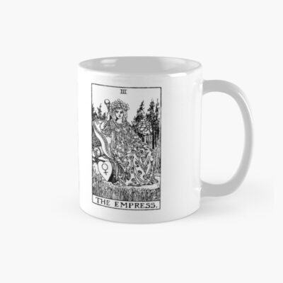 The Empress Black White Tarot Design Mug