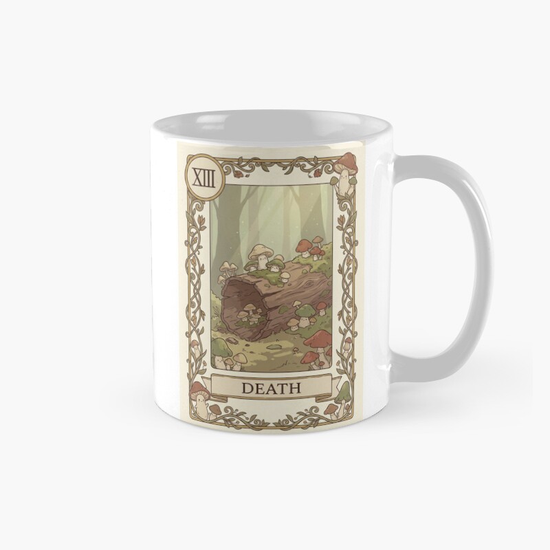 Death Mushroom Rebirth Tarot Art Mug