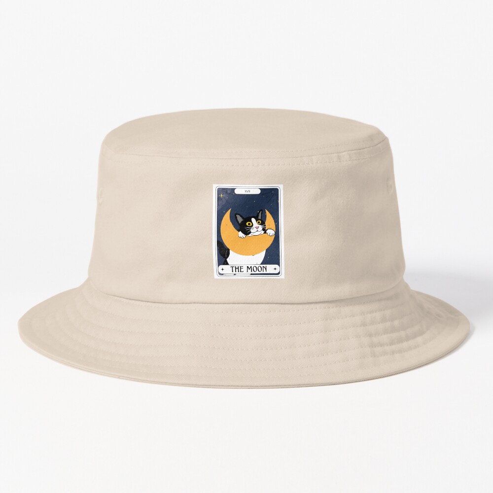 The Moon Tuxedo Cat Tarot Design Bucket Hat