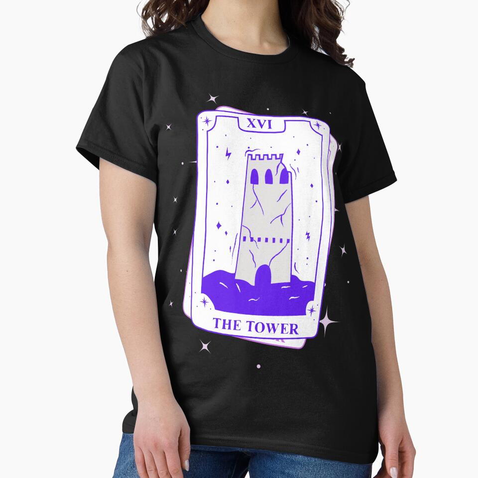 The Tower Tarot Mystic Design T-shirt - Image 3