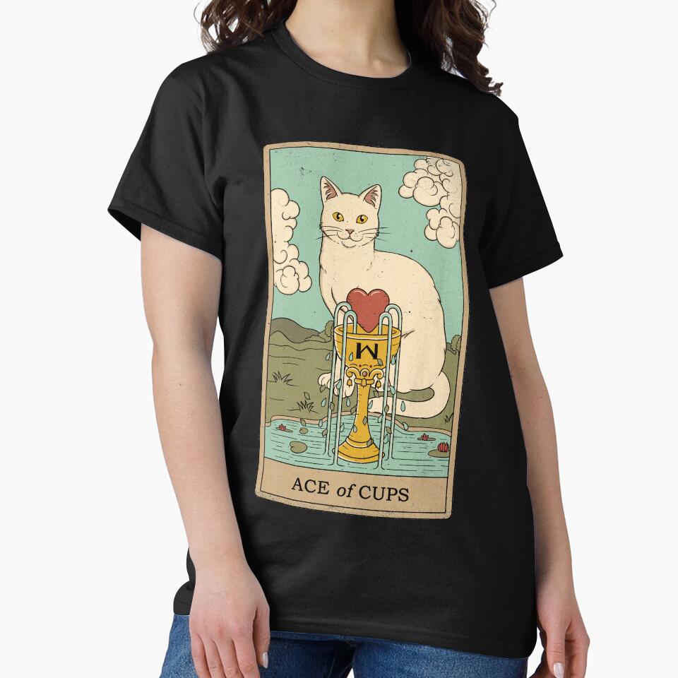 Ace Of Cups Tarot Design T-shirt - Image 3