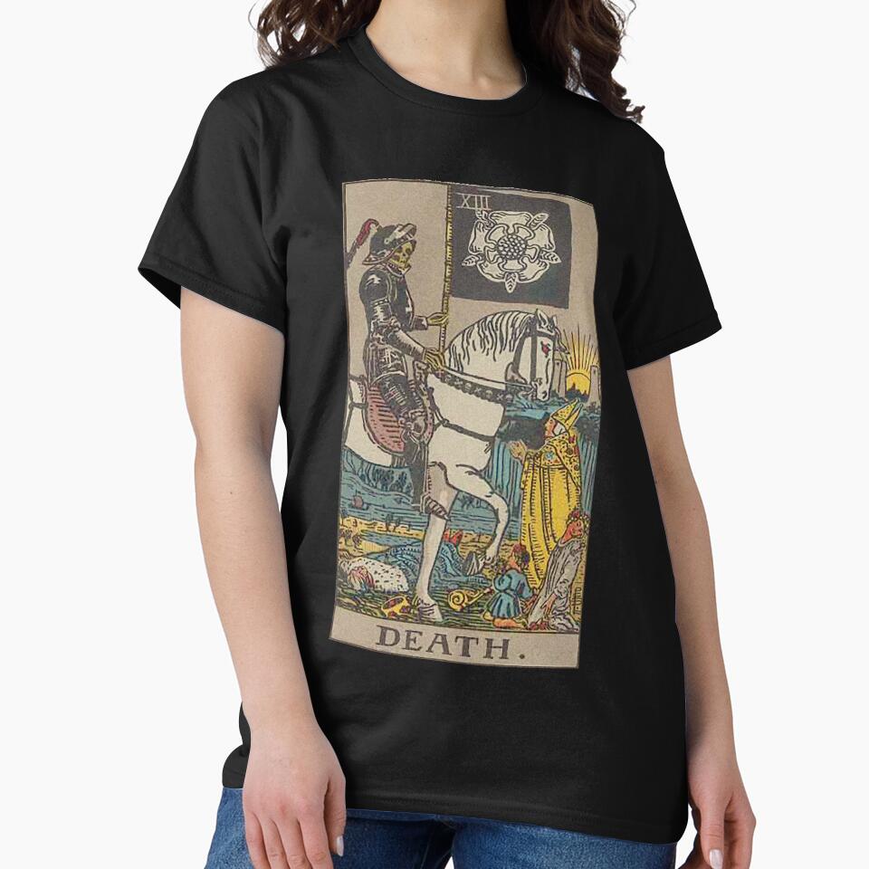 Death Tarot Mystic Arcana Design T-shirt - Image 3