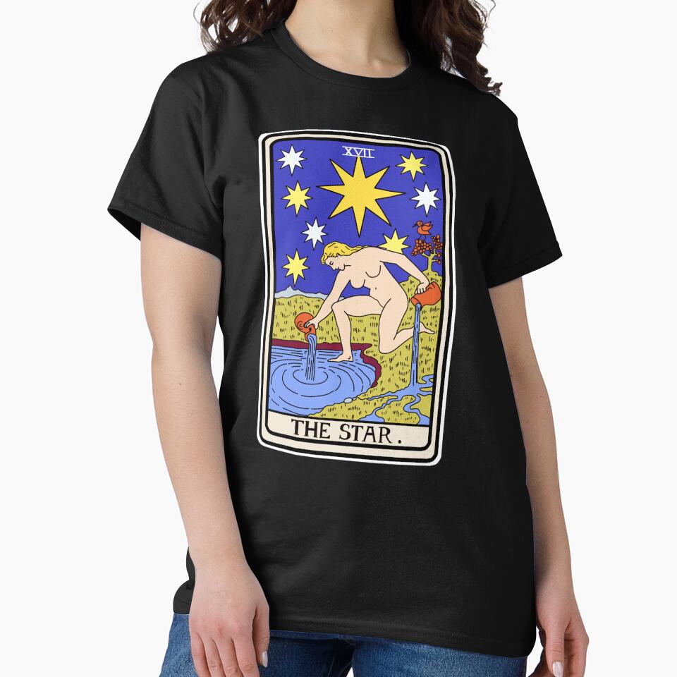 The Star Tarot Celestial Design T-shirt - Image 3