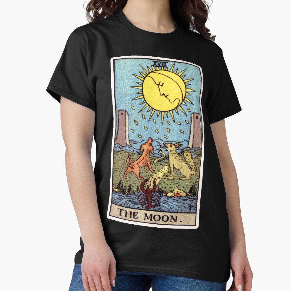 The Moon Xviii Tarot Design T-shirt - Image 3