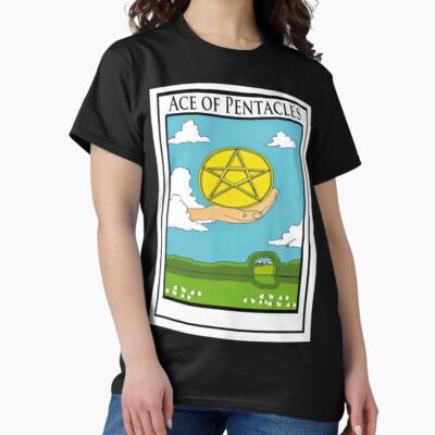 Ace Of Pentacles Tarot Design T-shirt