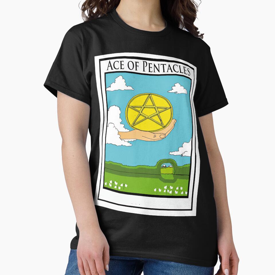 Ace Of Pentacles Tarot Design T-shirt
