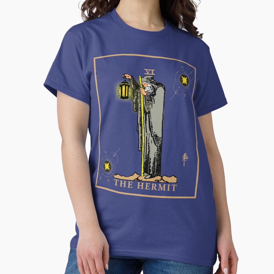The Hermit Fortune Telling Tarot Design T-shirt - Image 4