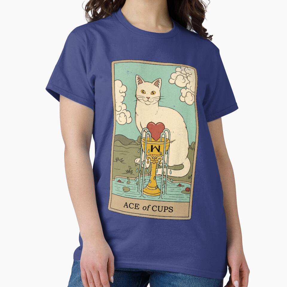 Ace Of Cups Tarot Design T-shirt - Image 5