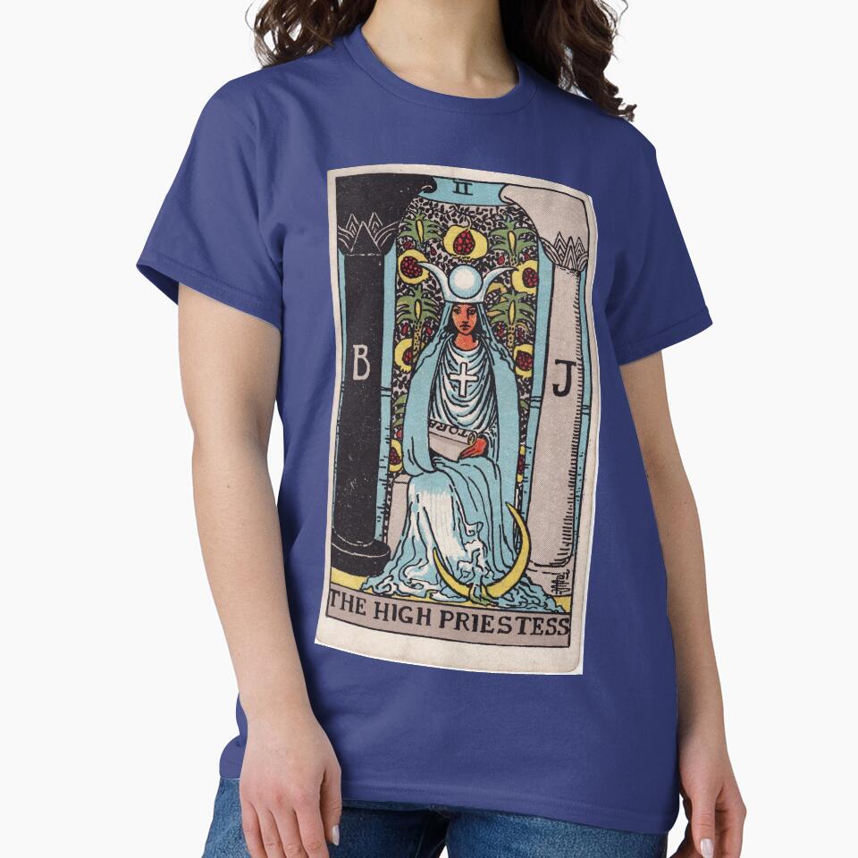 The High Priestess Mystic Tarot Design T-shirt - Image 4