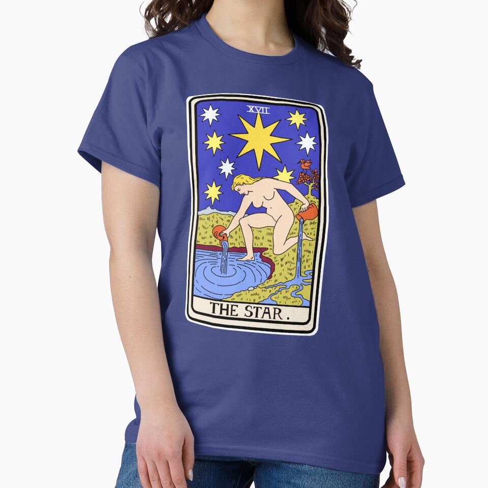The Star Tarot Celestial Design T-shirt - Image 4