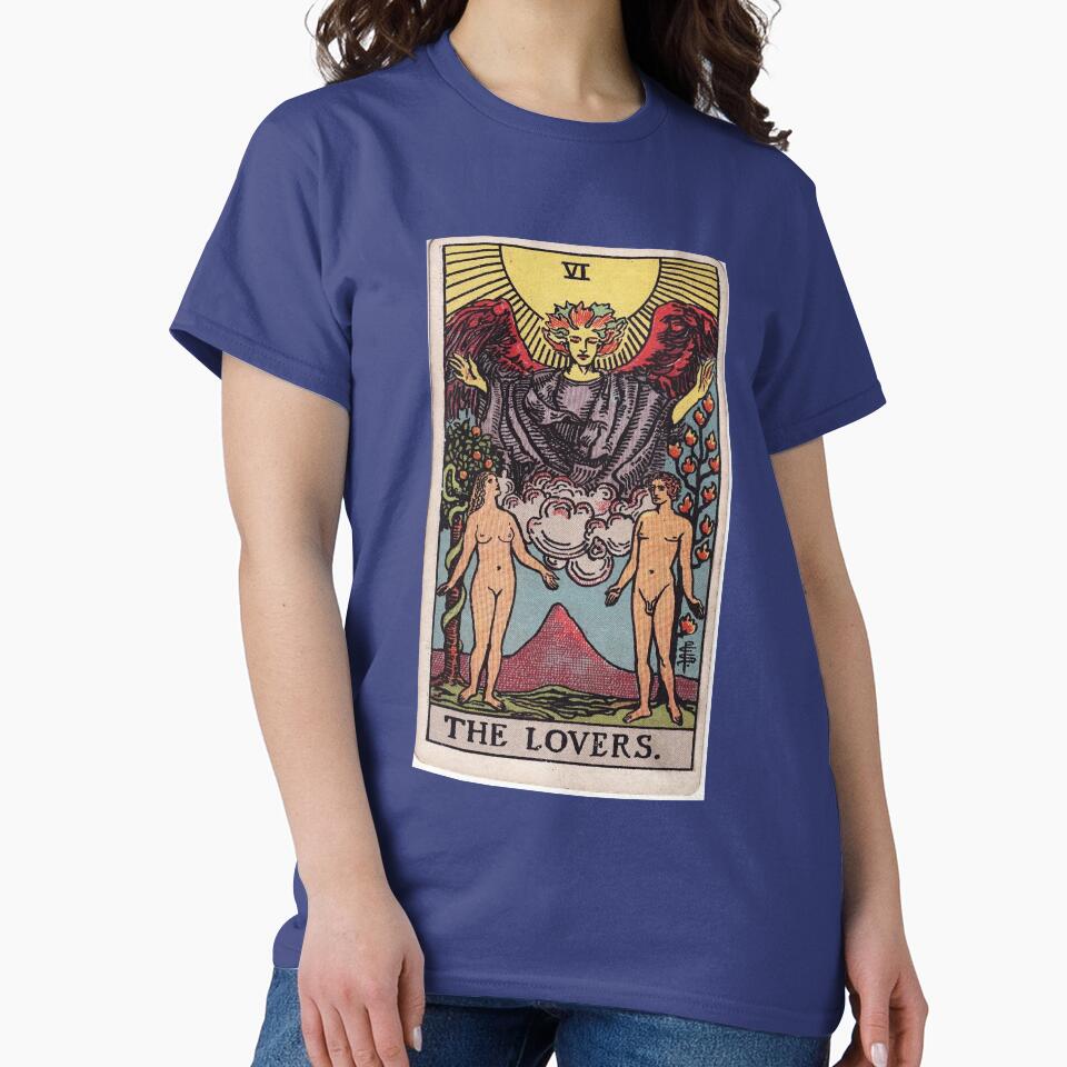 The Lovers Tarot Arcana Design T-shirt - Image 4