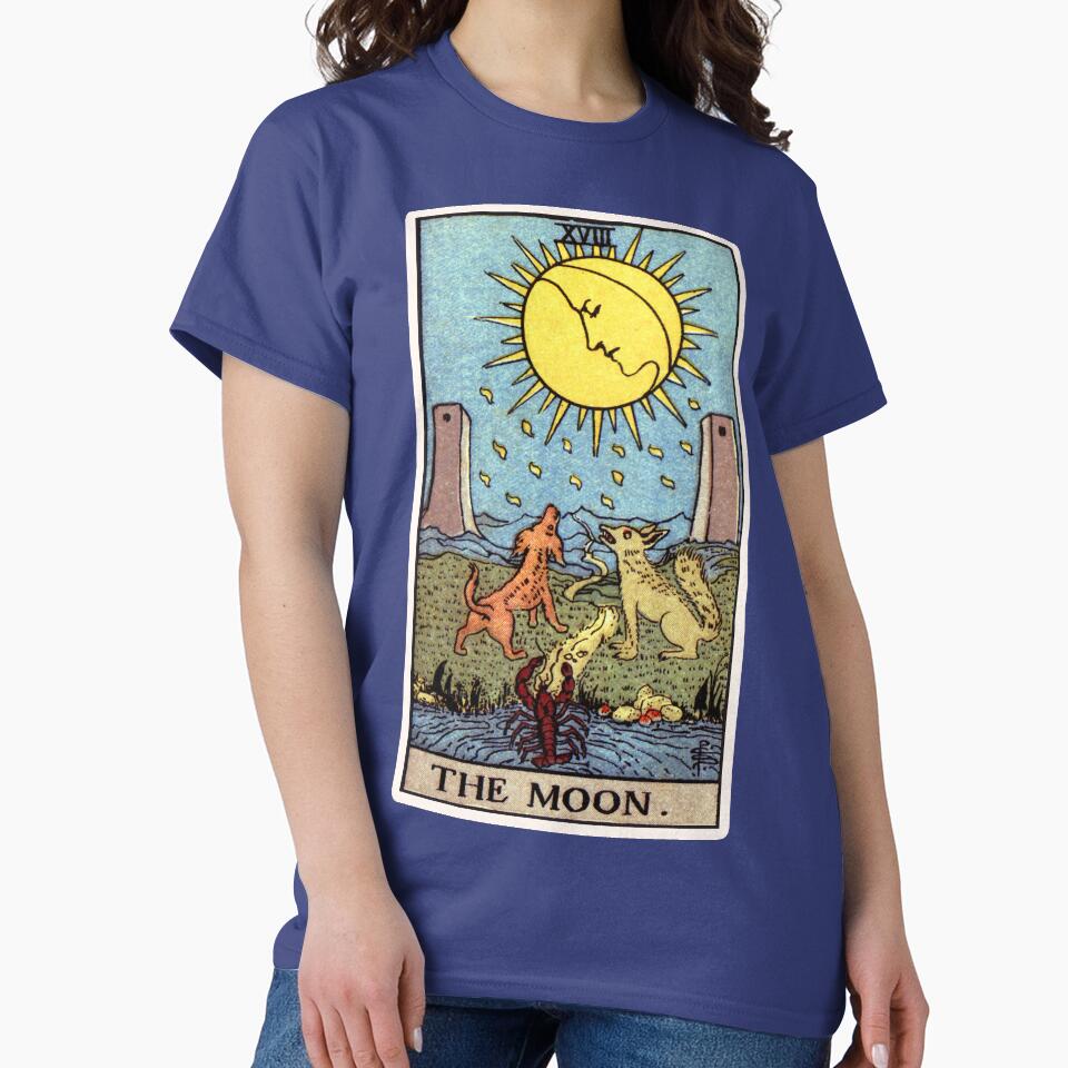 The Moon Xviii Tarot Design T-shirt - Image 5