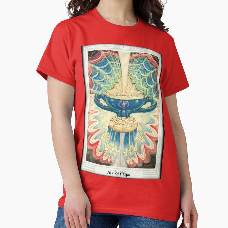 Ace Of Cups Troth Tarot Design T-shirt - Image 5
