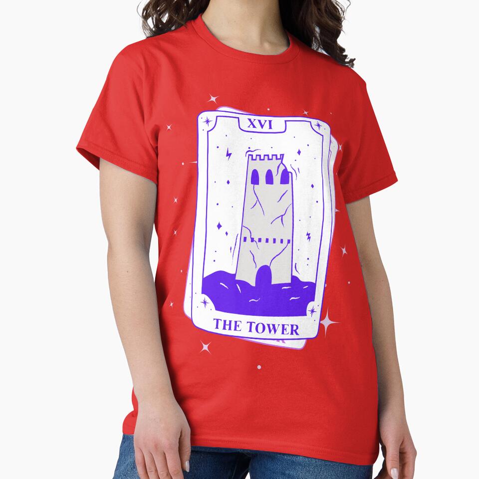 The Tower Tarot Mystic Design T-shirt - Image 5