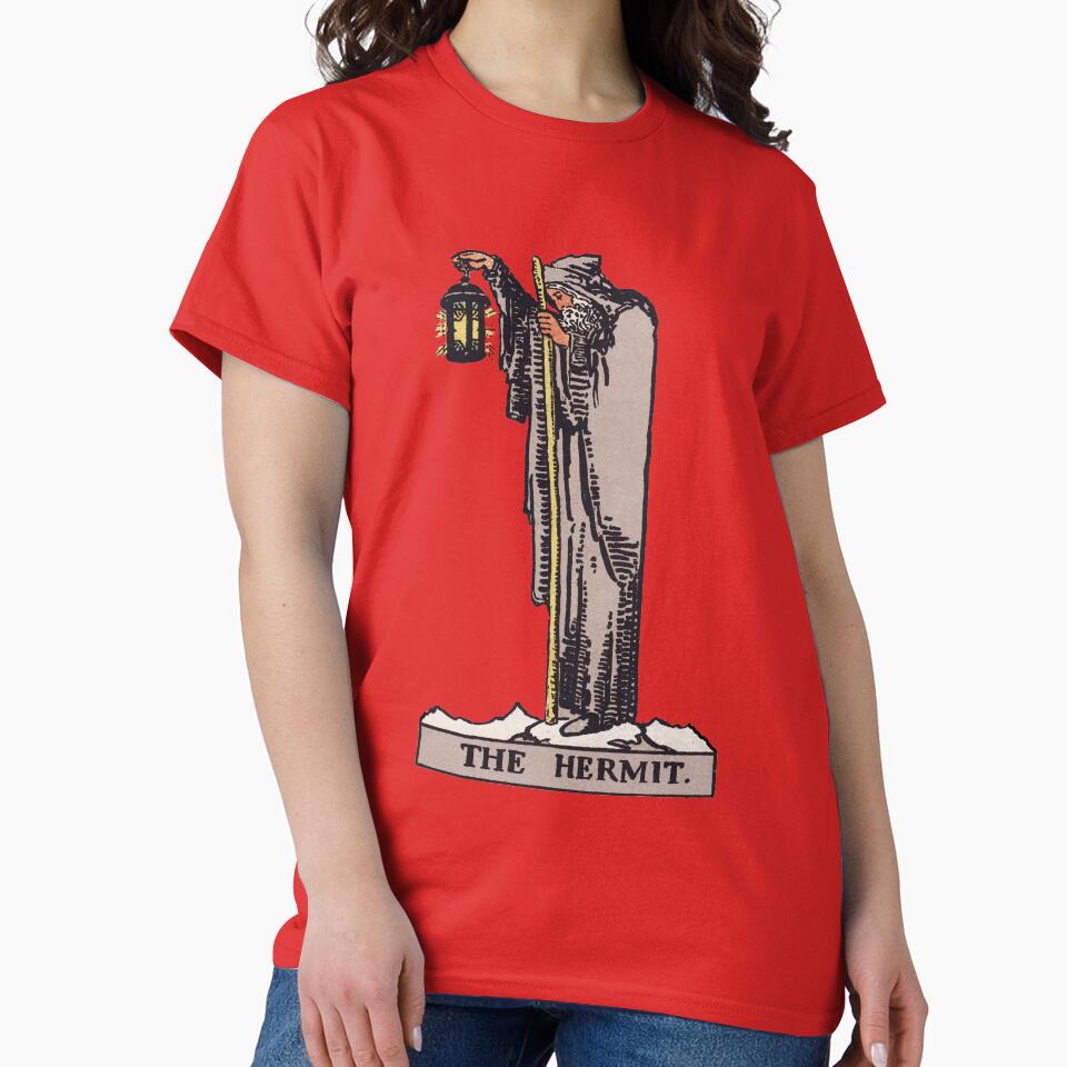 The Hermit Tarot Arcana Design T-shirt - Image 6
