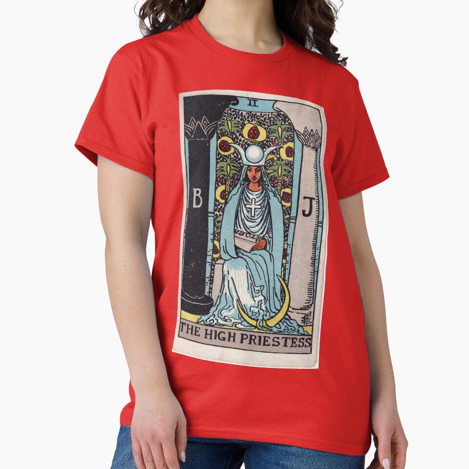 The High Priestess Mystic Tarot Design T-shirt - Image 5