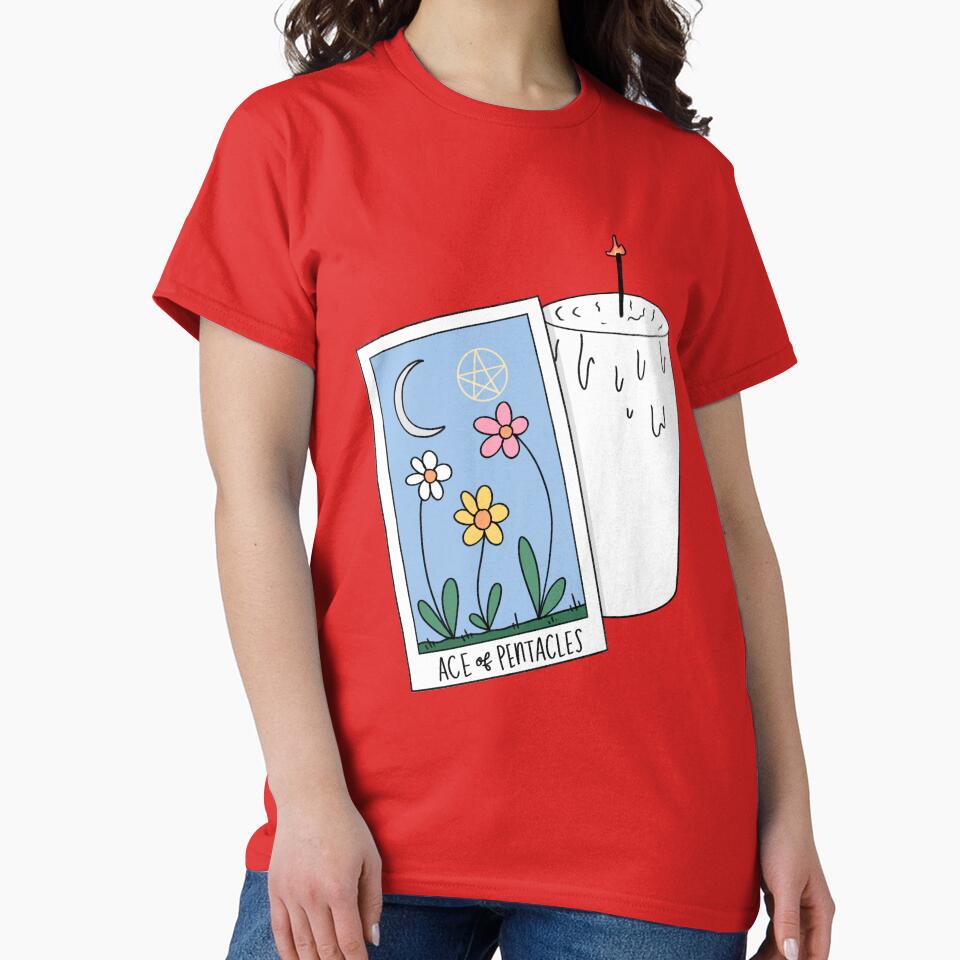Ace Of Pentacles Mystic Design T-shirt - Image 6