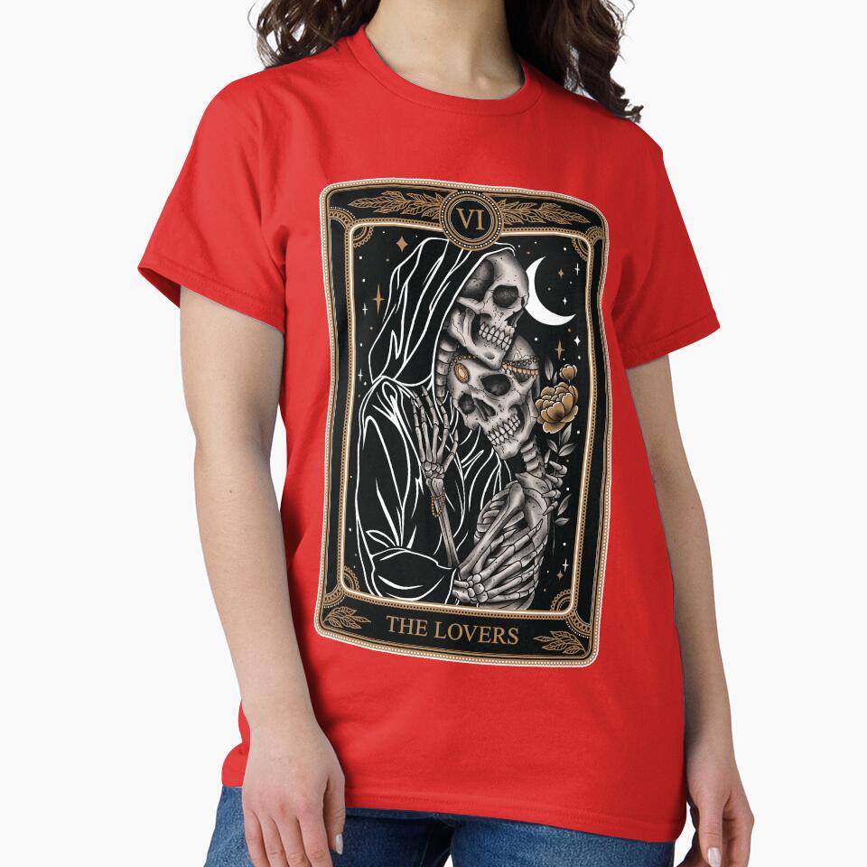 The Lovers Tarot Tattoo Art T-shirt - Image 5