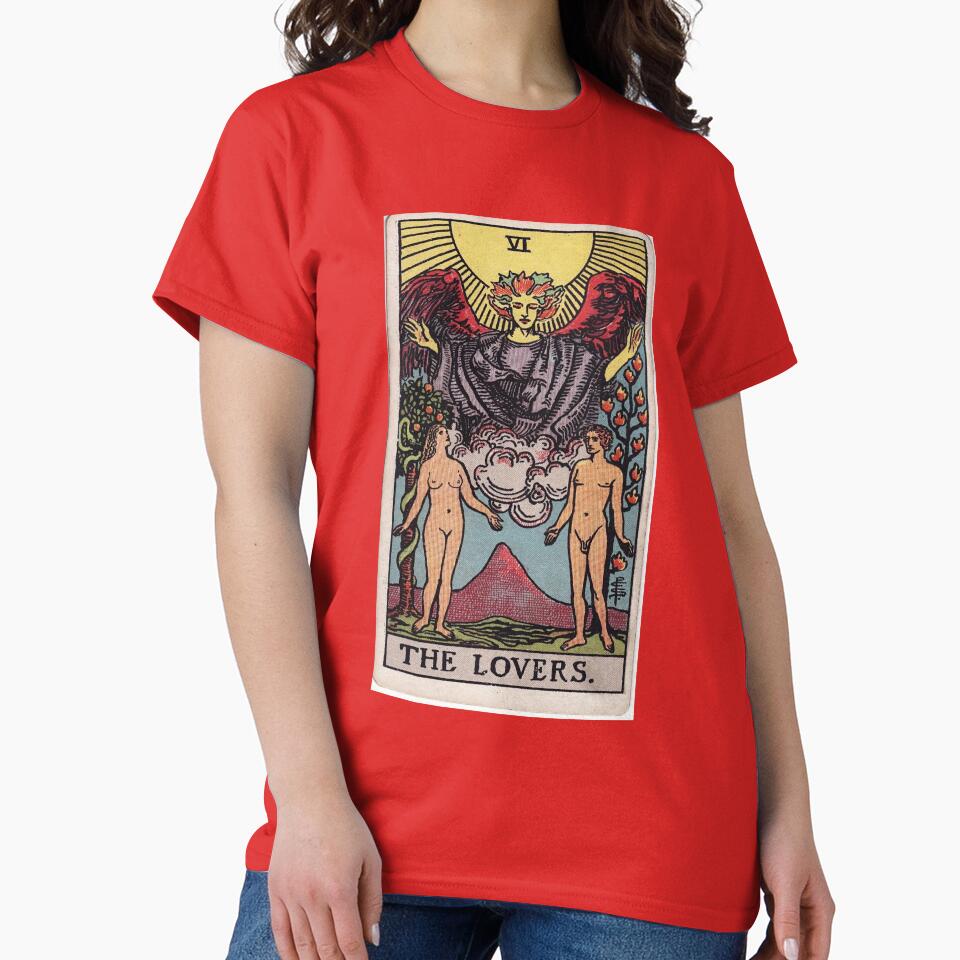 The Lovers Tarot Arcana Design T-shirt - Image 5