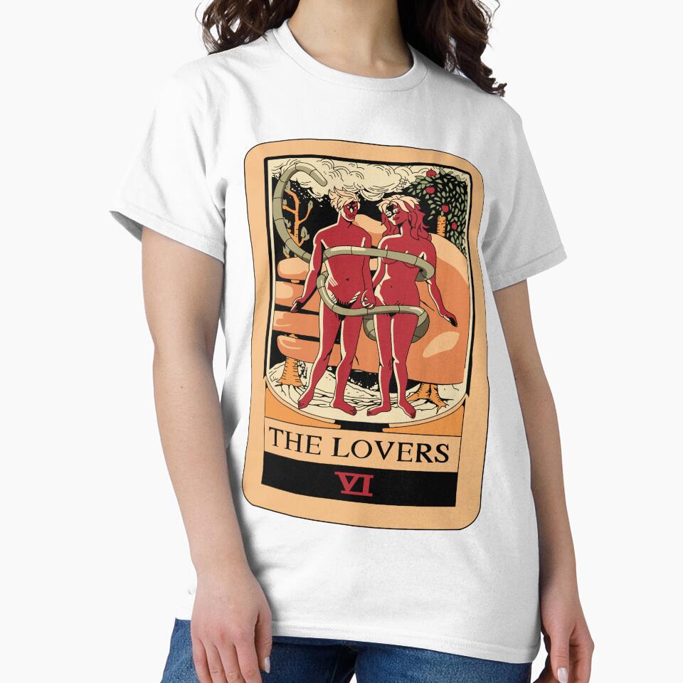 The Lovers Tarot Mystic Design T-shirt - Image 2