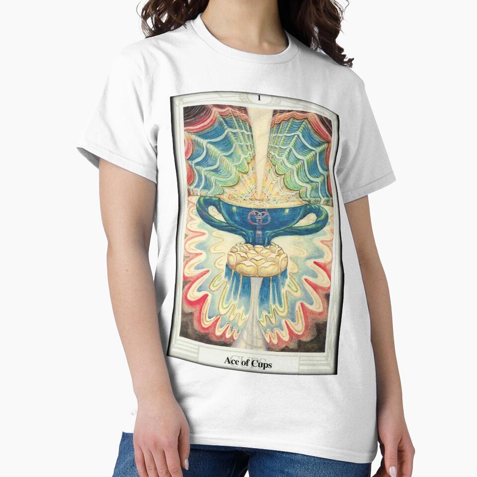 Ace Of Cups Troth Tarot Design T-shirt - Image 2