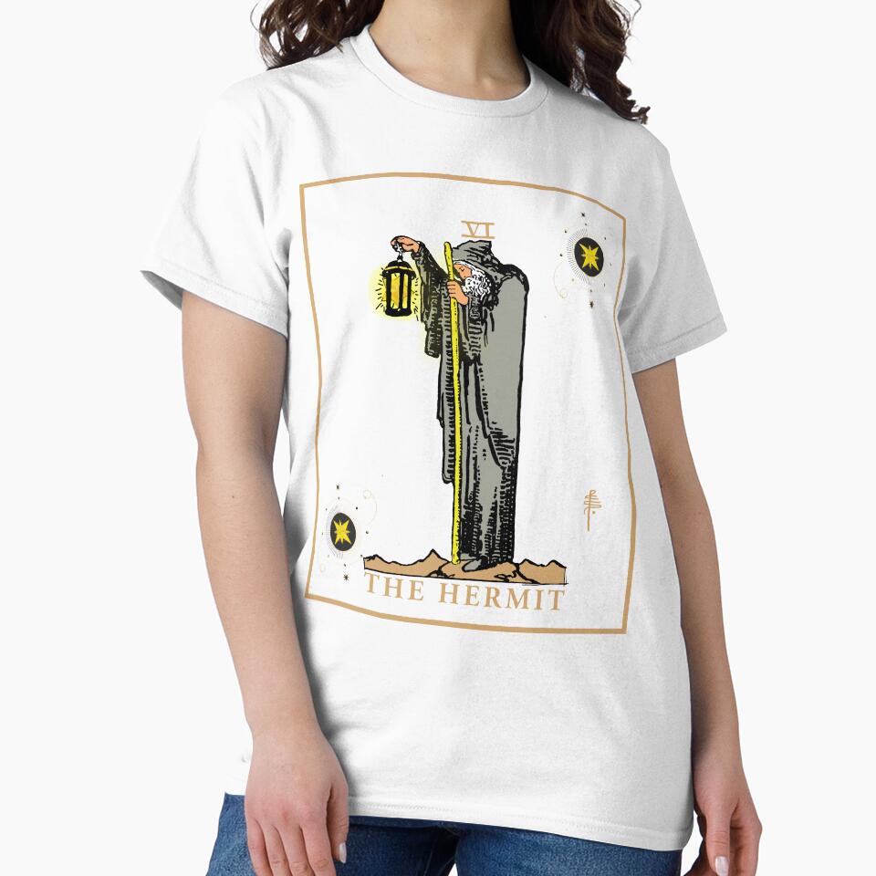 The Hermit Fortune Telling Tarot Design T-shirt - Image 2