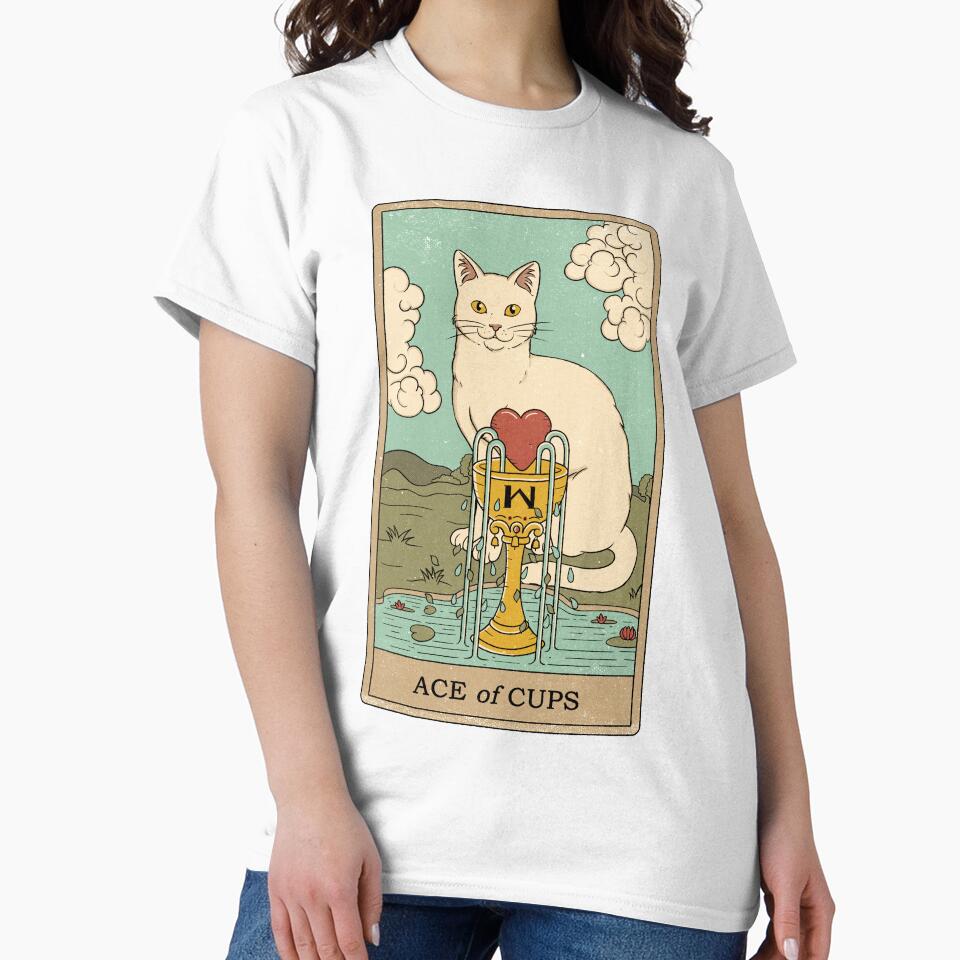 Ace Of Cups Tarot Design T-shirt - Image 2