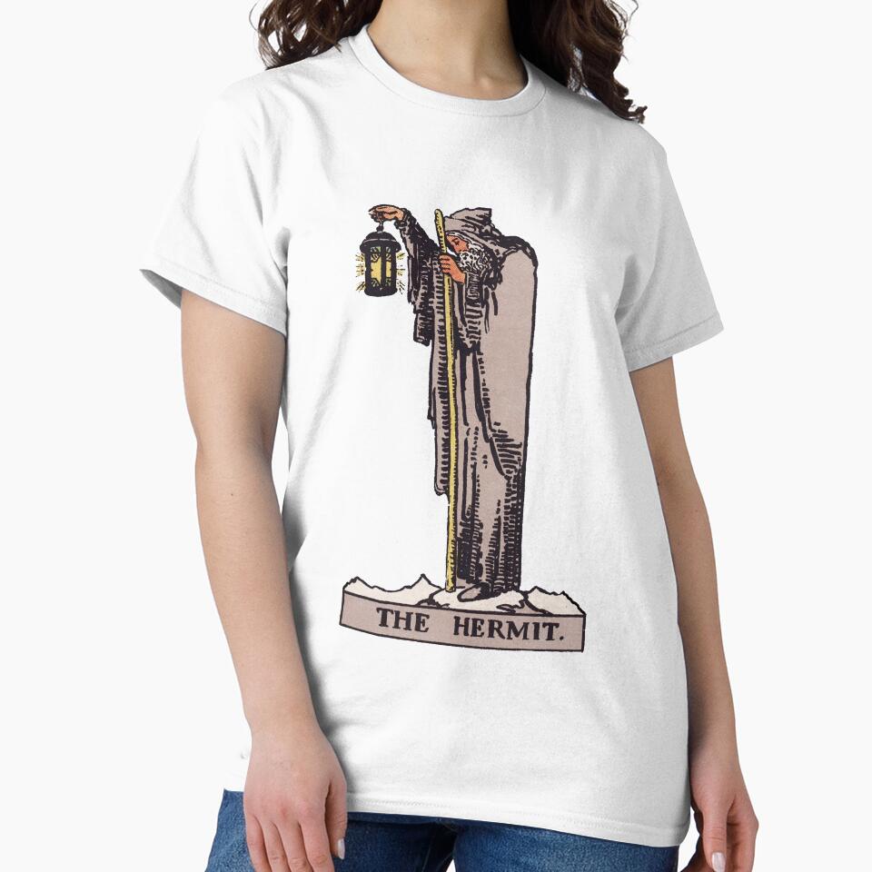 The Hermit Tarot Arcana Design T-shirt - Image 2