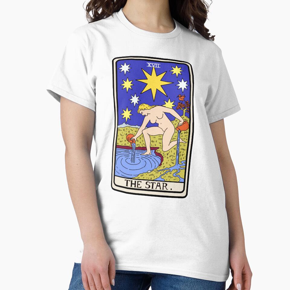 The Star Tarot Celestial Design T-shirt - Image 2