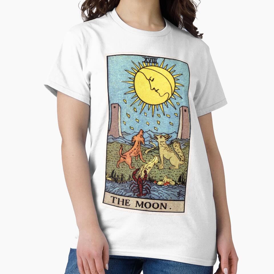 The Moon Xviii Tarot Design T-shirt - Image 2