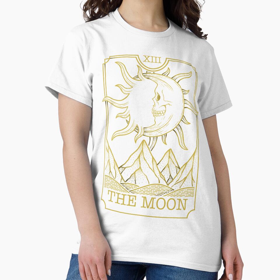 The Moon Tarot Mystic Design T-shirt - Image 2