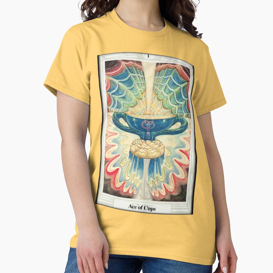 Ace Of Cups Troth Tarot Design T-shirt - Image 6