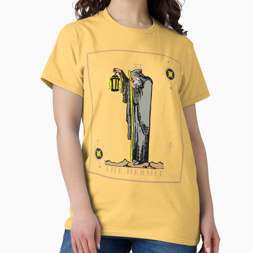 The Hermit Fortune Telling Tarot Design T-shirt - Image 6