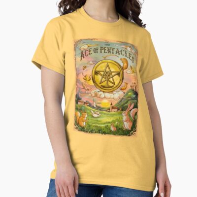 Ace Of Pentacles Arcana Design T-shirt