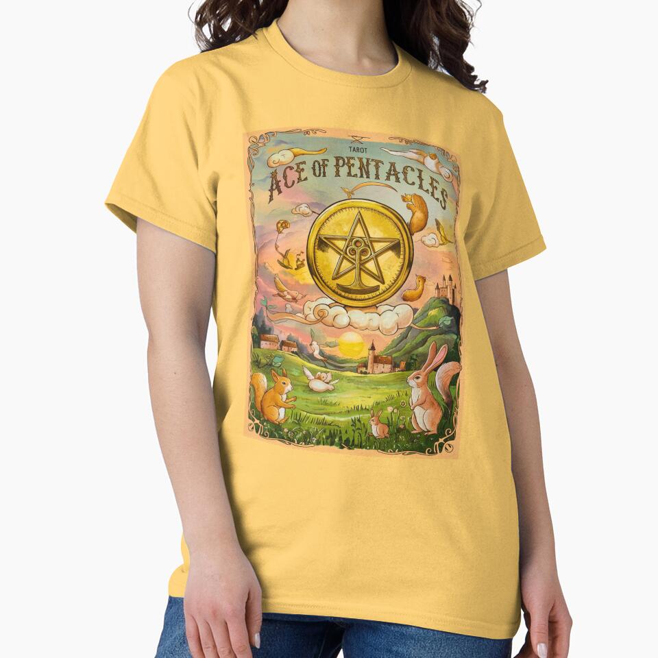 Ace Of Pentacles Arcana Design T-shirt