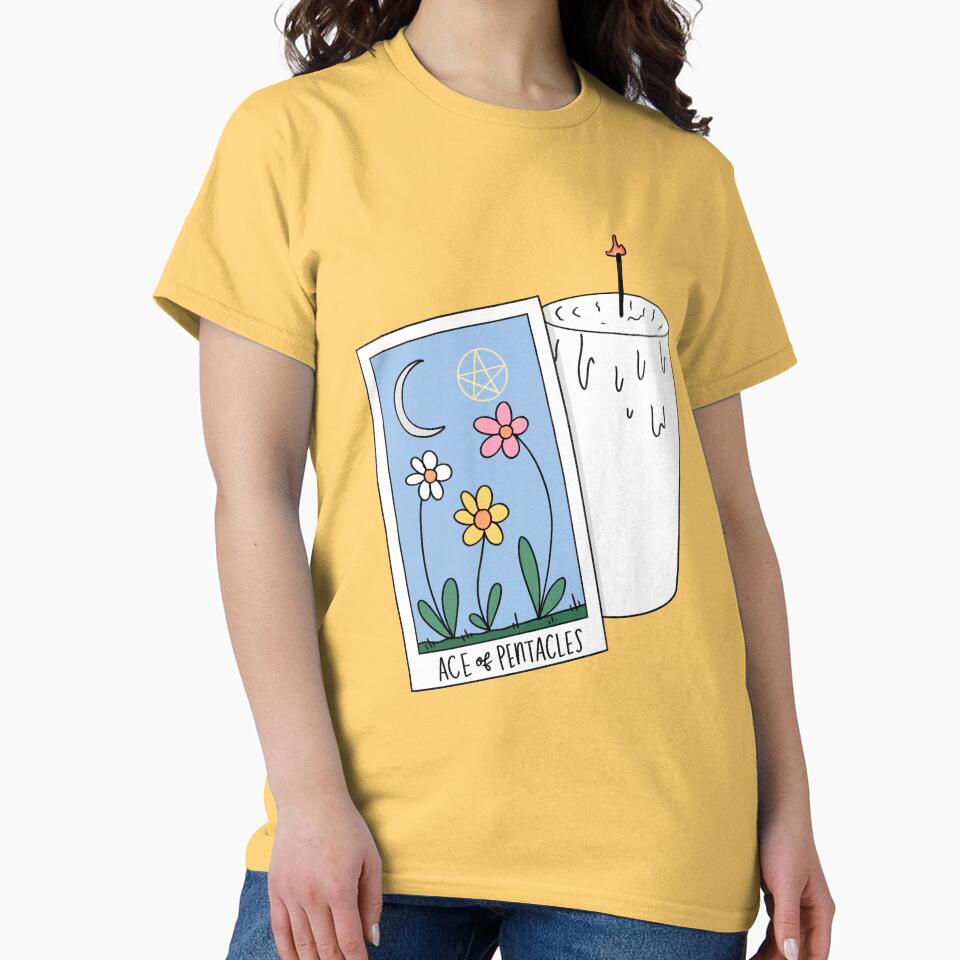 Ace Of Pentacles Mystic Design T-shirt
