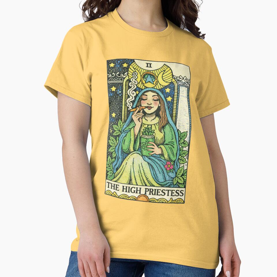 The High Priestess Classic Tarot Design T-shirt - Image 6