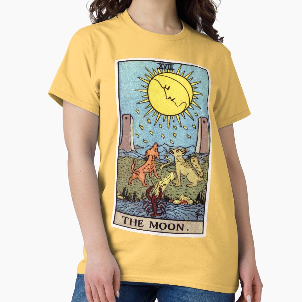 The Moon Xviii Tarot Design T-shirt - Image 6