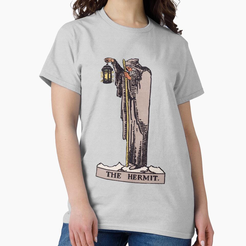 The Hermit Tarot Arcana Design T-shirt - Image 4