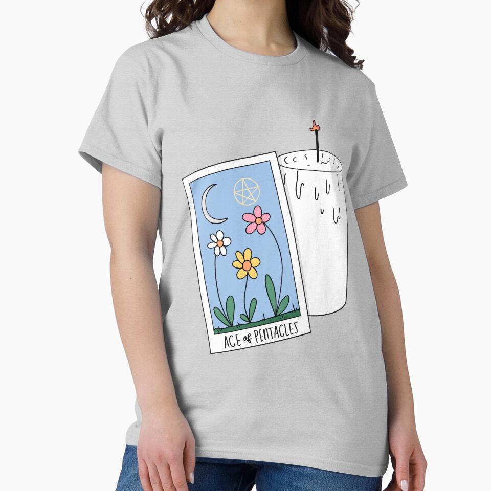 Ace Of Pentacles Mystic Design T-shirt - Image 4