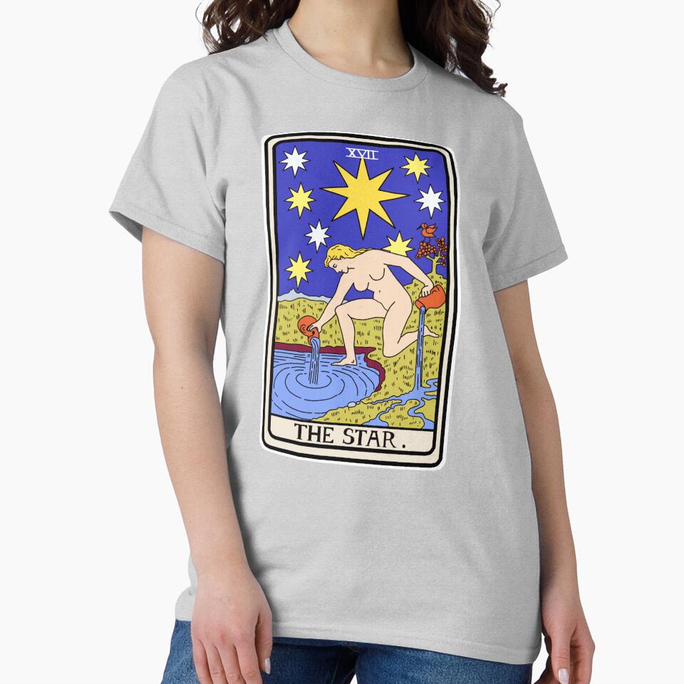 The Star Tarot Celestial Design T-shirt